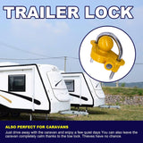 1 x RAW Customer Returns HISports Trailer Lock Anti-Theft Trailer Security Lock for Normal Trailer Crane 50mm to Protect Caravan Anti-Theft with 2 Keys Yellow - RRP €18.13