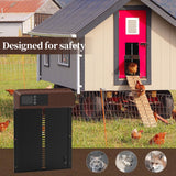 1 x RAW Customer Returns Shinmax Automatic Chicken Flap with Timer and Manual Chicken Door Automatic Aluminum Automatic Door Opener Chicken Coop Waterproof Battery Operated Chicken Coop Door for Safe Chicken Rearing - RRP €20.4