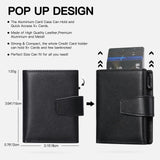 1 x RAW Customer Returns SENDEFN card holder with coin pocket Men s wallet RFID protection Genuine leather wallet Mini wallet men slim wallet Pop-up card holder Aluminum clip - RRP €33.99