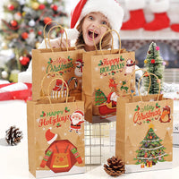 2 x RAW Customer Returns Pack of 16 Christmas gift bags, small Christmas paper bags, paper gift bags with Christmas prints and handles for wrapping Christmas presents, 21 x 15 x 8 cm A  - RRP €30.86