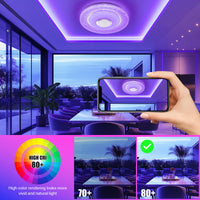 1 x RAW Customer Returns LED ceiling light dimmable with Bluetooth speaker 36W ceiling lamp with RGB color change, 3600LM Wifi LED lamp with remote control, bedroom lamp compatible with Alexa Google Home, 30CM - RRP €28.79