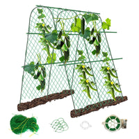 1 x RAW Customer Returns STFALI tomato cucumber trellis, 160 140 120cm U-trellis metal trellis garden cucumber raspberries, trellis for flowers and fruit plants - RRP €56.46