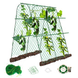 1 x RAW Customer Returns STFALI tomato cucumber trellis, 160 140 120cm U-trellis metal trellis garden cucumber raspberries, trellis for flowers and fruit plants - RRP €56.46