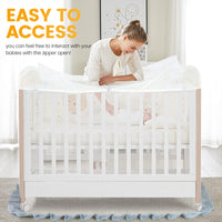 1 x RAW Customer Returns Orzbow Universal mosquito net for baby bed, stable insect protection for children s bed, cot with zip, protects against the baby climbing out from the intrusion of cats or insects white  - RRP €36.14