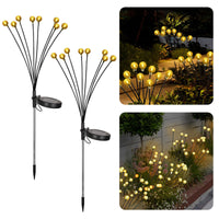 1 x RAW Customer Returns SALCAR LED solar lights garden decoration, 2 pieces 8 LEDs crystal balls garden decoration solar garden light outside, waterproof solar lamps for outside garden, for lawn, terrace, yard, gifts, warm white - RRP €16.99