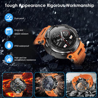 1 x RAW Customer Returns Marsyu Smartwatch Men Watch with Bluetooth Calls, 1.5 Military Watch, IP68 Waterproof 600mAh Battery Smart Watch, 123 Sport Modes, Heart Rate Monitor, SpO2, Whatsapp Notifications - RRP €62.28