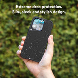 1 x RAW Customer Returns Mous Case for iPhone 15 Pro MagSafe Compatible Case - Limitless 5.0 - Speckled Black Fabric - Mobile Phone Case iPhone 15 Pro Case - Protective Case - RRP €61.34