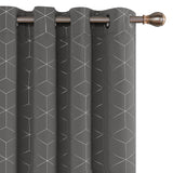 1 x RAW Customer Returns Deconovo Opaque Curtains Blackout Curtains with Eyelets Thermal Curtain Cold Protection for Living Room, 245 x 140 cm Height x Width , Light Grey, Set of 2 - RRP €35.99