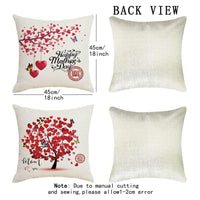 1 x Brand New Gifts for Mom for Birthday Mother s Day Mom Gift White Cushion Cover 45x45cm Mother s Day Linen Decorative Pillow Set of 4 45 x 45 cm, 01  - RRP €10.07