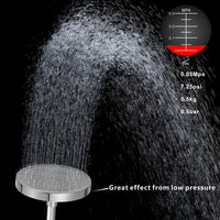 1 x RAW Customer Returns Voolan High Pressure Shower Head, 15cm Fixed Shower Head, Luxury Chrome Finish, Angle Adjustment and Easy Installation in 1 Min Without Tools Required, Round - RRP €18.68