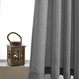 1 x RAW Customer Returns CKNY Curtains Tab-Top Voile Window Curtain with Loops Semi-Transparent Bedroom Living Room Pack of 2 245 cm x 140 cm H x W Grey - RRP €37.3