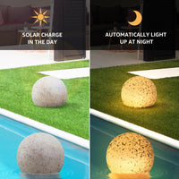 1 x RAW Customer Returns light to hope Pack of 2 solar lamps for outdoor garden with remote control IP67 waterproof garden light for outdoor decoration, ponds, yards, garden paths light ball  - RRP €34.27