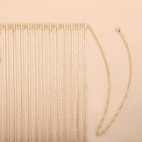 1 x RAW Customer Returns CHIC DIARY Glitter Rhinestone Belt Body Chain Fringe Skirt Chain Belt Waist Chain Decorative Rhinestone Hip Chain Silver Gold - RRP €30.24