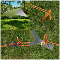 1 x RAW Customer Returns RYACO Tarp 3x3 m Waterproof Tent Tarp Ultralight with Eyelets 6 Ground Pegs 6 Ropes, Anti-UV Snow Rain Protection Lightweight Compact for Hammock Camping Hiking Picnic Travel Outdoor Activities - RRP €32.99