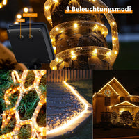 1 x RAW Customer Returns Eruibos Van 2 Pack Solar Fairy Lights 10m 100 LED, 2 x 10 m Waterproof LED Light Tube Solar Decorative Lights, 8 Modes Fairy Lights for Outdoor Garden Party Christmas Lighting Decoration - RRP €26.99