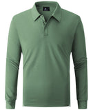 1 x RAW Customer Returns igeekwell Golf Polo Shirt Men s Long Sleeve T-Shirt Plain Autumn Shirt Basic Polo Shirt Sport Work Green L - RRP €36.29