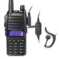 1 x RAW Customer Returns Dual Band Walkie Walkie GT-82, 5W Radio with 144-146 430-440MHz, Long Range, License Required, 2000 mAh Rechargeable Battery, Dual PTT, 128 Channels, VOX for Adults Black  - RRP €30.24