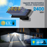 1 x RAW Customer Returns Solar lamps for outdoors with motion detector - 296 LED solar spotlight 3500LM 7000K solar light 3 modes with remote control IP65 waterproof solar outdoor light for patio garage yard garden with 5m cable - RRP €24.86