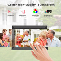 1 x RAW Customer Returns Frameo 10.1 inch WiFi Digital Photo Frame, 1280x800 HD IPS Touchscreen Photo Frame Electronic, 32GB Memory, Automatic Rotation, Supports Micro SD Card, Share Pictures and Videos Instantly - RRP €69.97