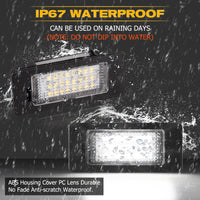 1 x RAW Customer Returns POPMOTORZ LED license plate light, 2 pieces LED license plate light for A-udi A1 S1 A4 B8 8K A5 A6 C7 A7 VW GOLF 6 Variant J-etta Passat 3C B6 Shara-n SEAT Alhambra 2 Ibiza Skoda Oktavia 3 - RRP €23.18