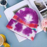 3 x Brand New Knitted Hat for Men Women Tie-dye Hat Warm Hat Multicolor Hat Creative Hat Soft Hat Durable Hat Personalized Hat Fashion Accessories for Autumn Winter Dark Cyan  - RRP €82.8