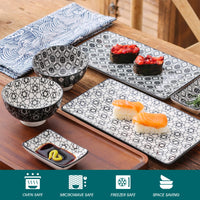 1 x RAW Customer Returns vancasso Haruka Sushi Set, Porcelain Japanese ESS Service, 8-piece tableware set for 2 people, includes sushi plates, bowls, sauce bowls and chopsticks - RRP €36.99