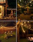 1 x RAW Customer Returns Woolmug LED fairy lights outdoors, outdoor fairy lights dimmable, 60 FT 30 3 G40 bulbs, with remote control, 4 mode timer function, waterproof outdoor indoor fairy lights for garden, wedding, party - RRP €33.43