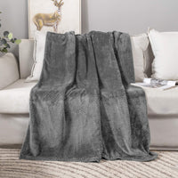 1 x RAW Customer Returns MIULEE Cuddly Blanket Granulate Fleece Blanket Flannel Blanket Soft Fluffy Plain Blankets Couch Blanket Sofa Blanket Blanket for Bed Sofa Bedroom Office, 150x200 cm Dark Gray - RRP €24.19