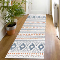 1 x RAW Customer Returns SHACOS carpet runner hallway 60x180 cm, bedside rug bedroom, hallway carpet runner cotton carpet kitchen runner washable, carpet hallway - blue, carpet runner bedroom - RRP €29.04