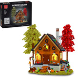 1 x Brand New Addshiny Wooden Cabin Building Set with LED Lights, MOC Villa Chalet Construction Kit, Forest Cabin House Building Kit with LED Lighting, DIY Street View Model Toys for Kids Ages 6 and Up 1643 Pieces  - RRP €52.99