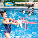 1 x RAW Customer Returns VATOS Electric Water Gun for Adults Kids, 2 Pack 32 FT Range Automatic Water Gun Toys for Beach Pool One-Touch Fully Automatic Water Gun for Boys Girls 6 Blue Pink  - RRP €40.33