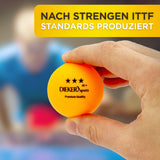 1 x RAW Customer Returns Dieker Sports Premium table tennis balls 3 stars 12 pieces, orange - first-class ping pong balls - according to ITTF tournament standard - table tennis balls outdoor table tennis accessories - RRP €10.07