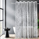 1 x RAW Customer Returns EurCross Shower Curtain 180 x 210 cm with Weight Magnet Bottom, Waterproof Shower Curtain Transparent for Bathroom, Eva Material Antibacterial Anti-Mold Shower Curtain with 12 Shower Curtain Rings - RRP €21.17