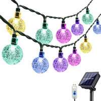 1 x RAW Customer Returns Bollengold Outdoor Solar Lights 100 LED 12M Solar String Lights 15 Modes Waterproof Solar Powered for Garden Home Yard Party Festival Gazebo Decoration Warm White  - RRP €18.14