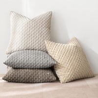 1 x RAW Customer Returns MIULEE Set of 4 Corduroy Cushion Covers Pillowcase Decorative Cushion Cover Modern Sofa Cushions Throw Pillows Couch Cushions for Sofa Decorative Cushions Living Room Bedroom 40 x 40 cm Gray Brown Series - RRP €20.16