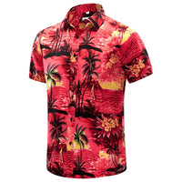 1 x RAW Customer Returns JKLPOLQ Men s Hawaiian Shirt Floral Casual Short Sleeve Summer Shirts Hawaii Beach Print Shirt for Vacation Yellow, XL  - RRP €23.8