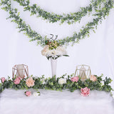 1 x RAW Customer Returns DearHouse Artificial Eucalyptus Garland, 2 Pack Artificial Vines Hanging Eucalyptus Leaves Greenery Garland for Wedding Backdrop Arch Wall Decoration UV Protected Indoor Outdoor - RRP €16.33