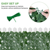 1 x RAW Customer Returns AGJIDSO Artificial Ivy Leaf Fence, Outdoor Garden Anti-Theft Fence Screen, Plant Wall Decorative Fences Fake Grass Screen Maple Leaf  - RRP €38.48