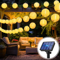 1 x RAW Customer Returns btfarm Solar Fairy Lights Outdoor Lanterns, 18M 40LED Lantern Outdoor Weatherproof IP65 Lantern Fairy Lights Outdoor 8 Modes Solar Fairy Lights Decoration for Garden, Balcony, Terrace, Yard Warm White  - RRP €36.29