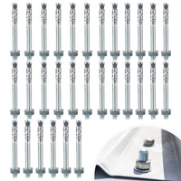 1 x RAW Customer Returns DBREAKS 30 Pcs Bolt Anchor M10x110mm, Heavy Duty Anchor Galvanized, Heavy Duty Dowel, Anchor Bolt, Lightning Anchor, Wedge Anchor, Anchor Screws, Made of Galvanized Steel, Incl. Nut Washer - RRP €27.79