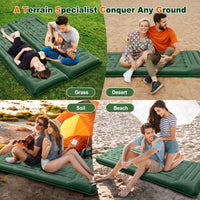 1 x RAW Customer Returns VUENICEE Self-Inflating Sleeping Mat, 12CM Thickened Camping Mattress with Foot Press Pump, Waterproof Ultralight Self Inflatable Mattress Chinese Knot-Military Green - RRP €42.99