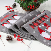 16 x Brand New Dremisland Christmas GNOME Table Runner Christmas Snowflake Placemat Decorative Table Linens Classic Santa Claus Table Flag for Home Tablecloth Dresser Party Gathering Decoration, Red - RRP €238.88