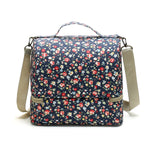 1 x RAW Customer Returns Nanxson Insulated Lunch Bag Large Reusable Cooler Bag Waterproof Picnic Bag with Floral Pattern and Adjustable Shoulder Strap 11L C-Marine  - RRP €20.4