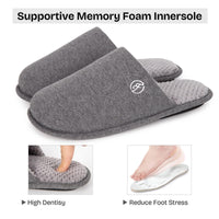 1 x RAW Customer Returns EverFoams Classic Men s Slippers in Memory Foam, Breathable Terry Slipper Grey, 44-45 EU - RRP €58.8