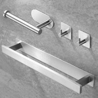 1 x RAW Customer Returns ZUNTO towel holder for bathroom - toilet paper holder self-adhesive hooks 3 pieces made of stainless steel bathroom accessories without drilling suitable for cabinets in bathroom and kitchen - RRP €20.4