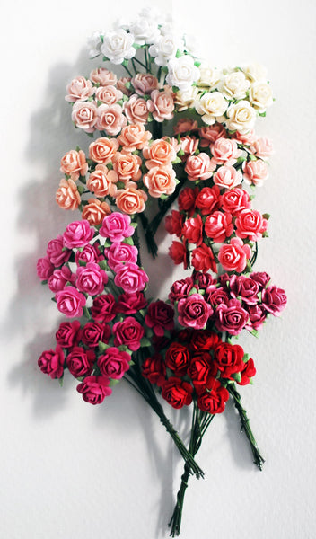 3 x RAW Customer Returns 100pcs 10mm Paper Flowers Mini Roses Artifici –  Jobalots Europe