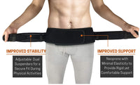 4 x RAW Customer Returns Vriksasana Unisex Sacroiliac Hip Belt Relieves Sciatica, Pelvis, Lower Back, Leg and Sacral Nerve Pain Caused by SI Joint Dysfunction, for Recovery, Pain Relief S M, Black  - RRP €110.0