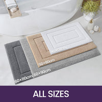 1 x RAW Customer Returns DEXI bath rug non-slip, soft bathroom rug, water-absorbent bath mat, machine washable bath rug for shower, bathtub and toilet - grey, 50 x 80 cm - RRP €29.5