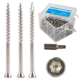 1 x Brand New TKExcellent wood screws, screws, patio screws, stainless steel 316 self-tapping thread and Torx impression T20, 250 pieces 4.2 x 55 pieces  - RRP €34.27