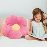 2 x Brand New Butterfly Craze Daisy Lounge Flower Pillow - Medium 20 Inches Cozy Stylish Floor Cushion, Perfect Seating Solution for Teens Kids, Machine Washable Aesthetic Decor, Plush Microfiber, Pink - RRP €108.0